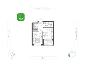 1-к квартира, вторичка, 33м2, 10/14 этаж