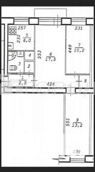 3-к квартира, вторичка, 57м2, 5/5 этаж