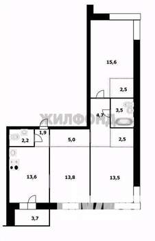 3-к квартира, вторичка, 78м2, 7/18 этаж