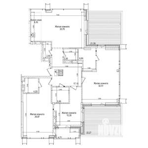 3-к квартира, вторичка, 154м2, 27/28 этаж