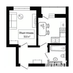 1-к квартира, вторичка, 30м2, 7/20 этаж