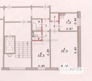 2-к квартира, вторичка, 57м2, 3/10 этаж