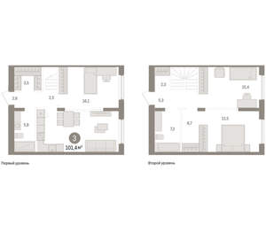 3-к квартира, вторичка, 101м2, 15/15 этаж