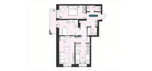 3-к квартира, вторичка, 74м2, 3/25 этаж