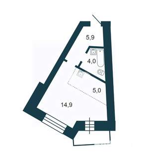 1-к квартира, вторичка, 33м2, 3/10 этаж