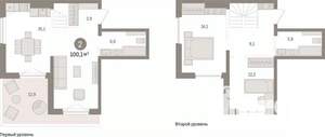 2-к квартира, вторичка, 100м2, 14/14 этаж
