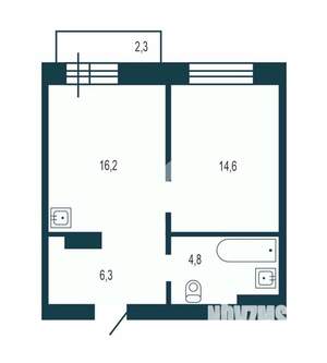 1-к квартира, вторичка, 41м2, 13/17 этаж
