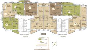 1-к квартира, сданный дом, 43м2, 23/23 этаж