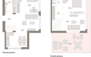 2-к квартира, вторичка, 127м2, 14/23 этаж
