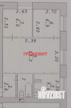 3-к квартира, вторичка, 42м2, 1/2 этаж