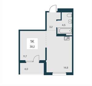 1-к квартира, вторичка, 38м2, 11/17 этаж