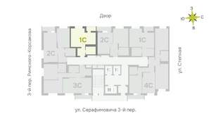 Студия квартира, строящийся дом, 30м2, 2/25 этаж