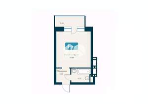 Студия квартира, вторичка, 26м2, 12/20 этаж