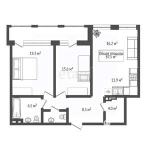 3-к квартира, вторичка, 88м2, 23/29 этаж