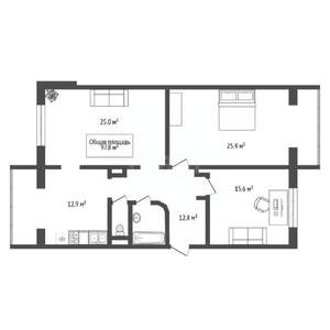 3-к квартира, вторичка, 98м2, 6/11 этаж