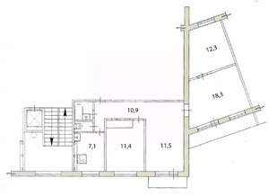 4-к квартира, вторичка, 78м2, 9/9 этаж