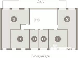 1-к квартира, вторичка, 46м2, 1/6 этаж