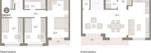 3-к квартира, вторичка, 129м2, 6/15 этаж