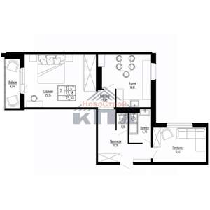 2-к квартира, вторичка, 76м2, 15/15 этаж