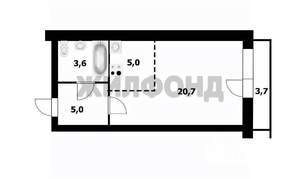 1-к квартира, вторичка, 34м2, 12/17 этаж