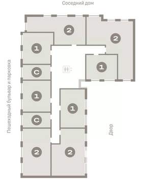 1-к квартира, вторичка, 43м2, 4/9 этаж