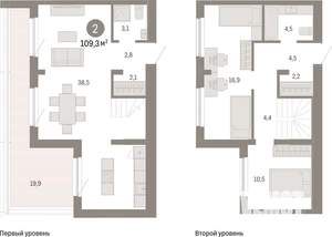 2-к квартира, вторичка, 109м2, 8/9 этаж