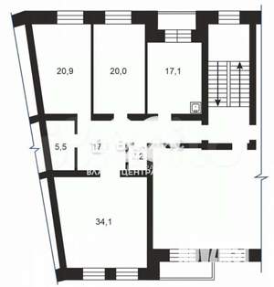 3-к квартира, вторичка, 103м2, 4/12 этаж