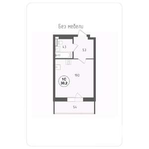 Студия квартира, вторичка, 30м2, 8/18 этаж