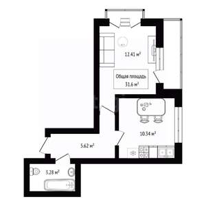 1-к квартира, вторичка, 32м2, 2/29 этаж