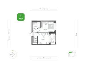 1-к квартира, вторичка, 36м2, 8/9 этаж