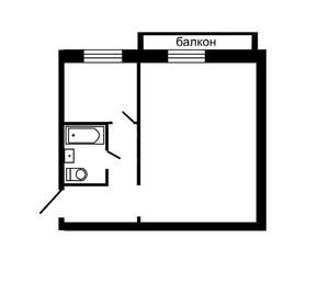 1-к квартира, вторичка, 31м2, 1/5 этаж