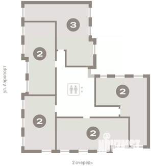 2-к квартира, вторичка, 58м2, 9/9 этаж