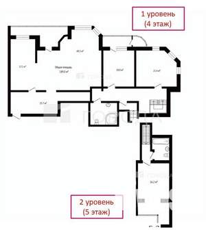 4-к квартира, вторичка, 189м2, 4/10 этаж