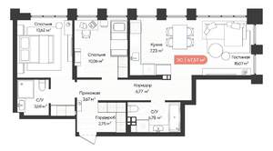 3-к квартира, вторичка, 68м2, 14/20 этаж