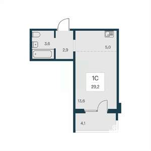 Студия квартира, вторичка, 29м2, 10/17 этаж