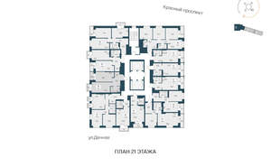 1-к квартира, вторичка, 49м2, 21/30 этаж
