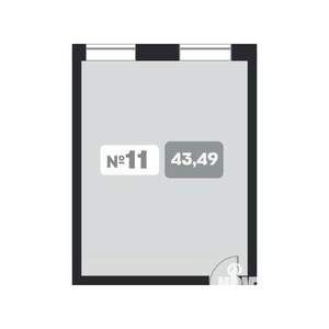 1-к квартира, вторичка, 43м2, 5/22 этаж