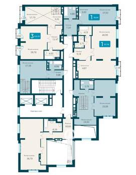 4-к квартира, строящийся дом, 112м2, 19/25 этаж