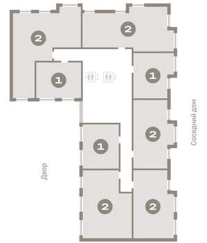 2-к квартира, вторичка, 58м2, 4/12 этаж