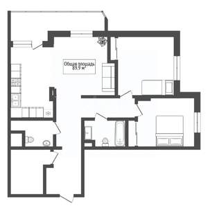 3-к квартира, вторичка, 90м2, 12/18 этаж