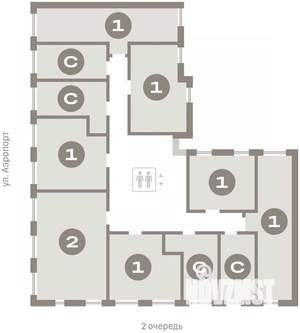 1-к квартира, вторичка, 40м2, 2/15 этаж