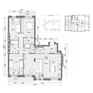 3-к квартира, вторичка, 160м2, 7/8 этаж