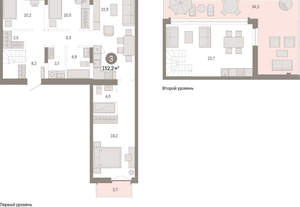 3-к квартира, вторичка, 152м2, 7/23 этаж