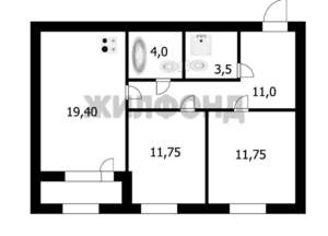 2-к квартира, вторичка, 62м2, 7/8 этаж