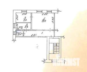 2-к квартира, вторичка, 42м2, 2/2 этаж