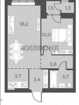 1-к квартира, вторичка, 44м2, 16/17 этаж