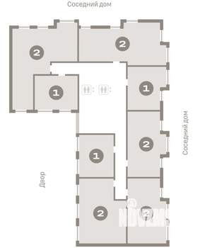 2-к квартира, вторичка, 58м2, 4/12 этаж