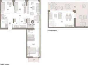 3-к квартира, вторичка, 152м2, 7/7 этаж