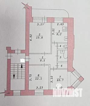 3-к квартира, вторичка, 61м2, 2/6 этаж