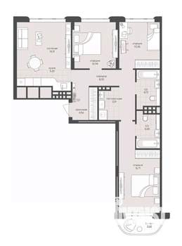 3-к квартира, вторичка, 86м2, 5/8 этаж